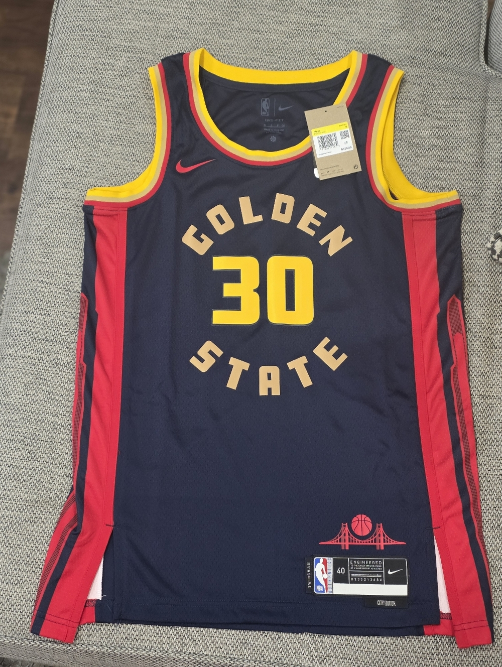 MENS NIKE NBA STEPHEN CURRY CITY EDITION SWINGMAN JERSEY Size Small